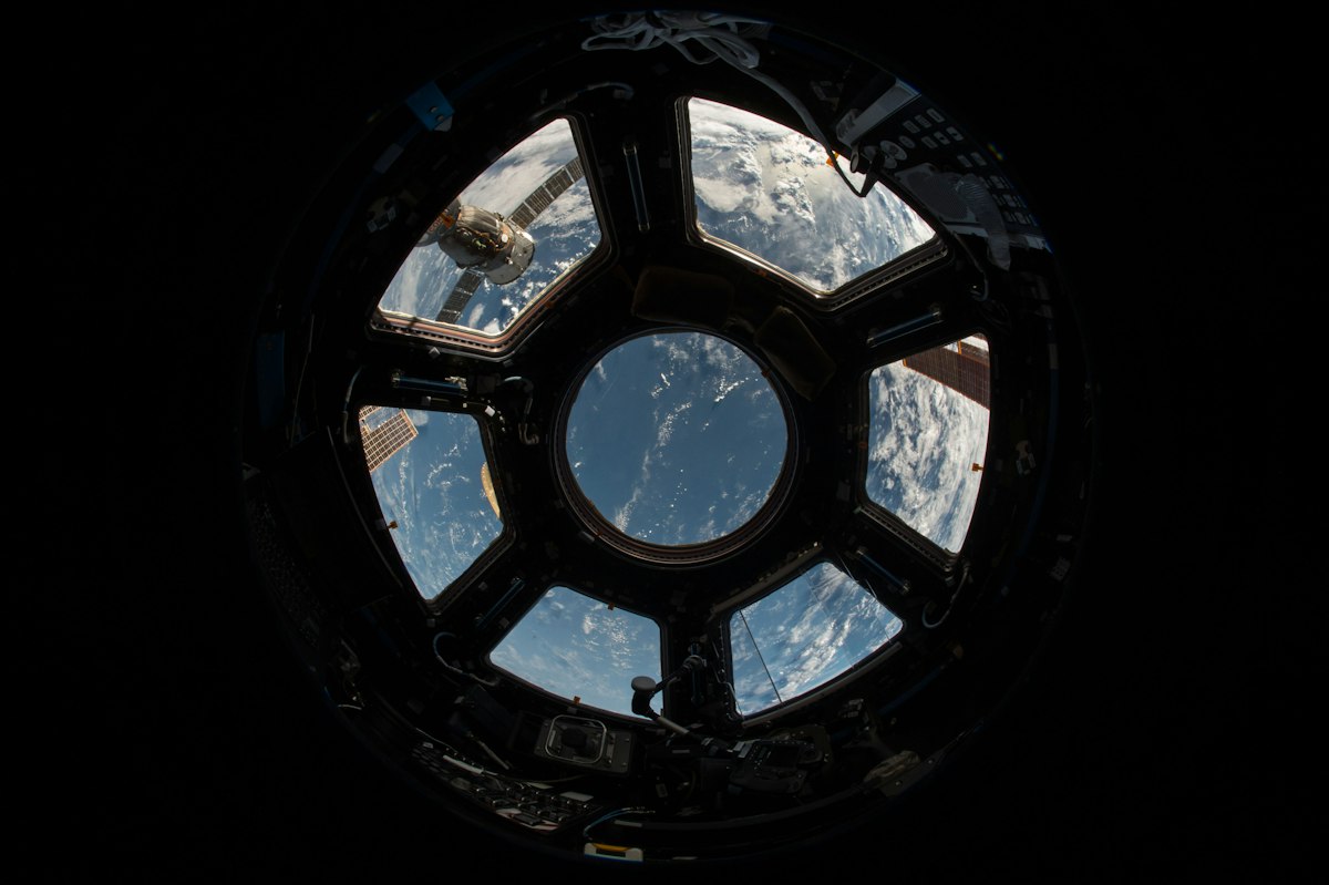 Earth curvature from space (stock)